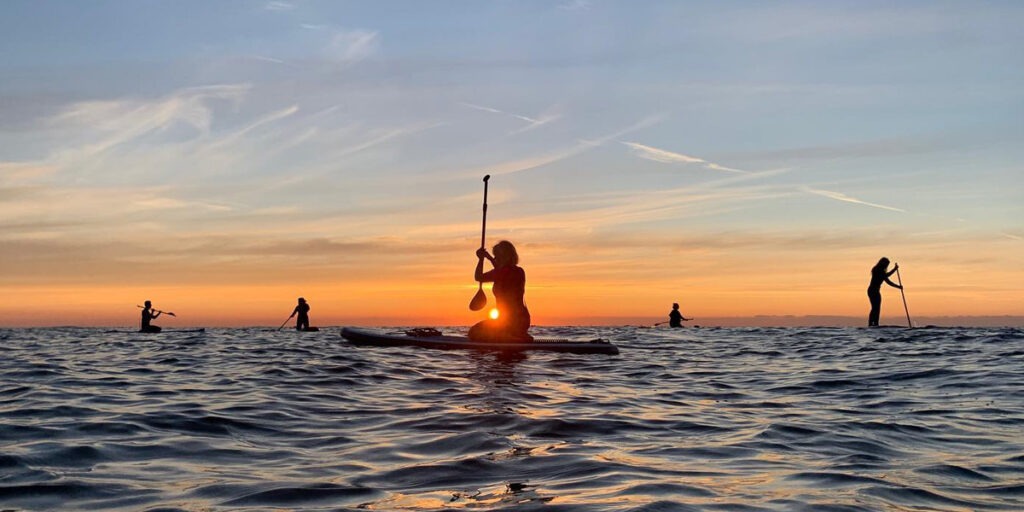 Paddle boarding at Cleethorpes