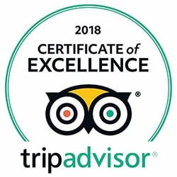 2018 Certificate of Excellence tripadvisor