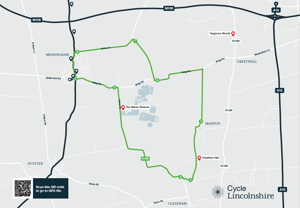 Sandhills and Windmills route map