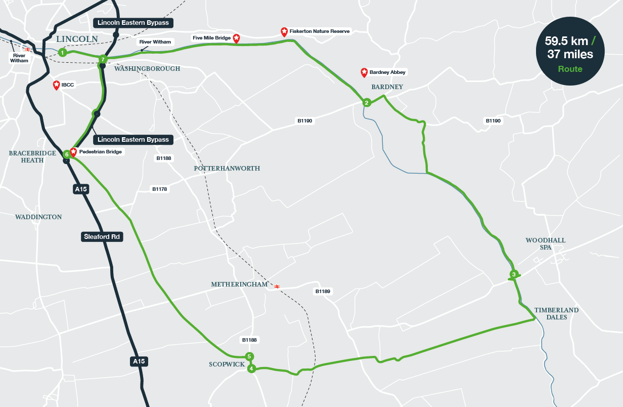 Water Rail Way Map 37 Miles