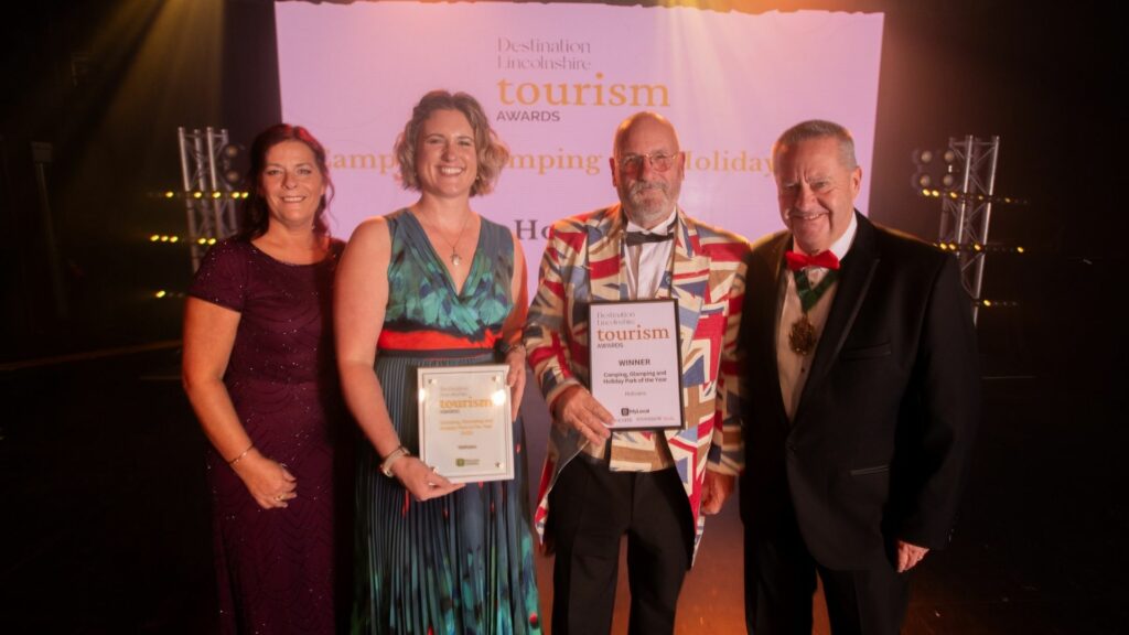 Destination Lincolnshire Tourism Awards 2023 Camping, Glamping and Holiday Park of the Year, Holivans