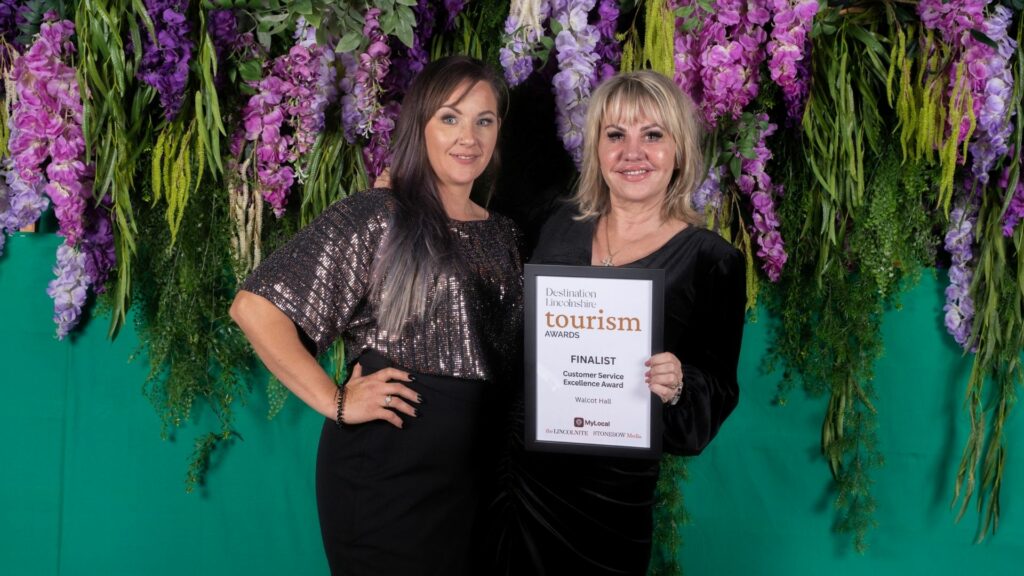 Destination Lincolnshire Tourism Awards 2023 Customer Service Excellence Award Finalist - Walcot Hall