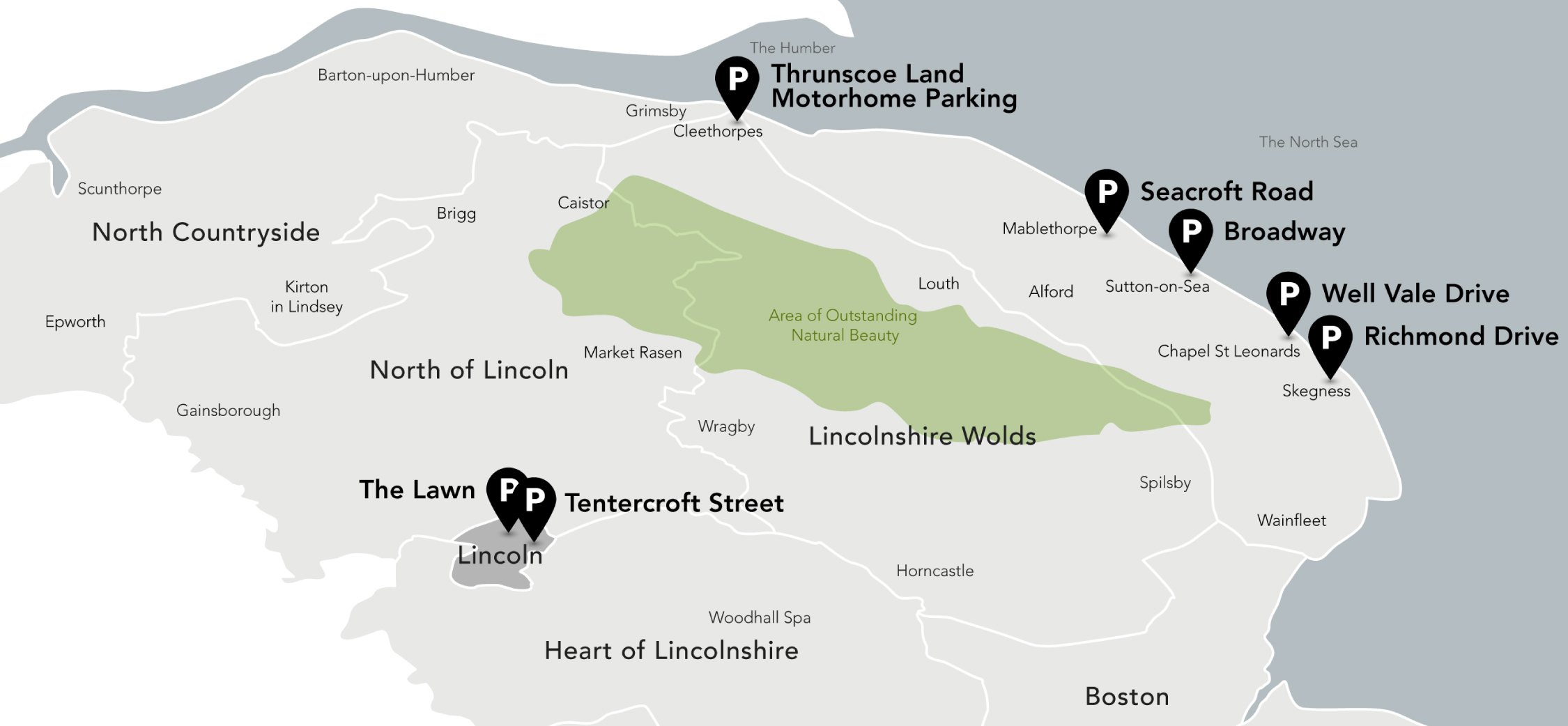 VisitLincolnshire Map 2025 - Motorhome Parking