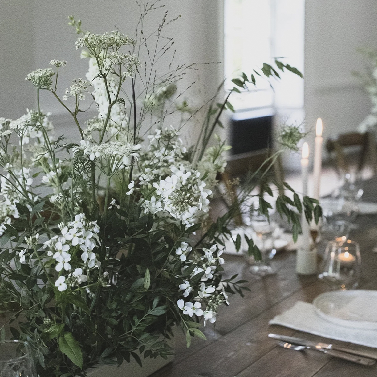 Aswarby Rectory table setting Aswarby Rectory table setting