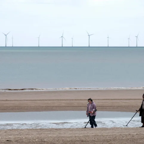 BBC Sherwood Season Two Filming on Skegness Beach in Lincolnshire