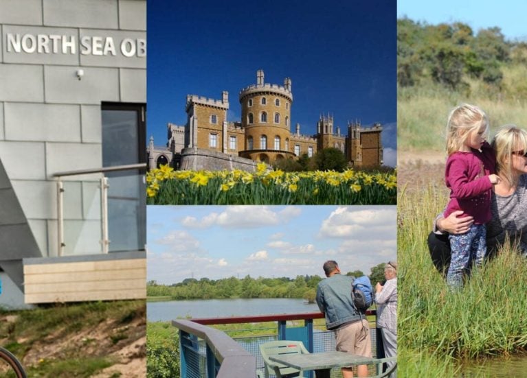 Jade's top 10 Header - North Sea Observatory, Belvoir Castle, Whisby Nature Park, Frampton Marsh and Anderby Creek horse riding.